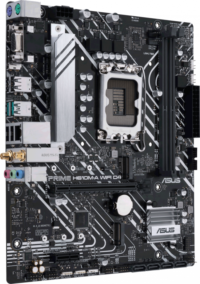 Материнская плата ASUS PRIME H610M-A WIFI D4 — для бизнеса и офиса Материнская плата ASUS PRIME H610M-A WIFI D4 — для бизнеса и офиса