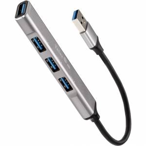 Переходник USB 3.0 -->USB3.0+3 USB2.0, Aluminum Shell, 0.2м Telecom <TA308U> Мультифункциональный хаб Telecom USB 3.0 M/USB 3.0 F/3 x USB 2.0 F (TA308U)