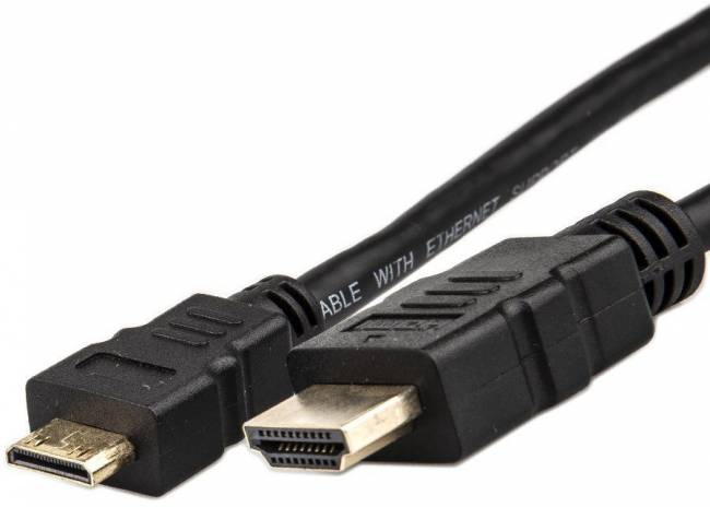Кабель HDMI-19M --- MiniHDMI-19M ver 2.0+3D/Ethernet,1m Telecom <TCG205-1M> Telecom HDMI (m) - mini-HDMI (m) 1м — для бизнеса и офиса