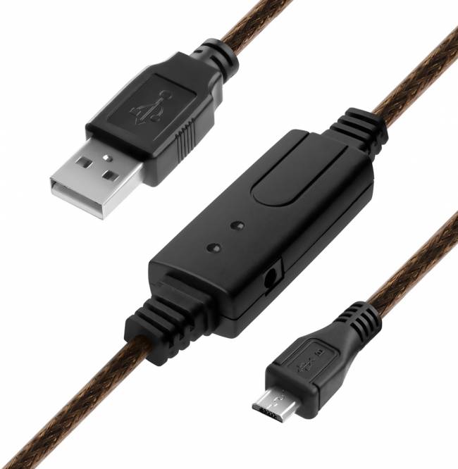 Greenconnect Кабель активный USB 2.0 10.0m Premium GCR-UA2MCB11-BD2S-10.0m, AM / microB 5pin, 28/24 AWG экран, армированный, морозостойкий, с усилителем и разъёмом для доп.питания, черно-прозрачный Greenconnect USB 2.0 Type-AM - microUSB 2.0 (m) 10м — для бизнеса и офиса Greenconnect Кабель активный USB 2.0 10.0m Premium GCR-UA2MCB11-BD2S-10.0m, AM / microB 5pin, 28/24 AWG экран, армированный, морозостойкий, с усилителем и разъёмом для доп.питания, черно-прозрачный Greenconnect USB 2.0 Type-AM - microUSB 2.0 (m) 10м — для бизнеса и офиса