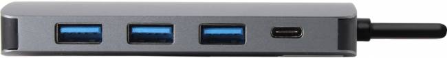 Кабель-адаптер USB3.1 Type-CM-->HDMI 4K*60Hz +3USB3.1(10Гбс)+RJ45+TF+SD+PD VCOM <CU4641> VCOM CU4641 — для бизнеса и офиса
