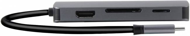 Кабель-адаптер USB3.1 Type-CM-->HDMI 4K*60Hz +3USB3.1(10Гбс)+RJ45+TF+SD+PD VCOM <CU4641> VCOM CU4641 — для бизнеса и офиса