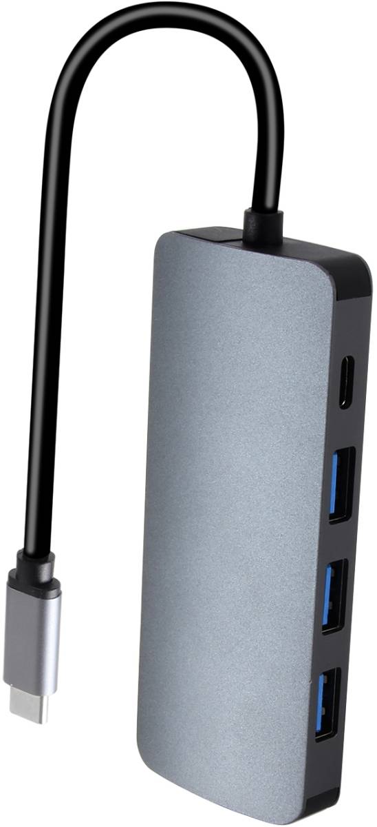 Кабель-адаптер USB3.1 Type-CM-->HDMI 4K*60Hz +3USB3.1(10Гбс)+RJ45+TF+SD+PD VCOM <CU4641> VCOM CU4641 — для бизнеса и офиса
