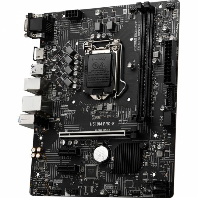 Материнская плата MSI H510M PRO-E — для бизнеса и офиса Материнская плата MSI H510M PRO-E — для бизнеса и офиса