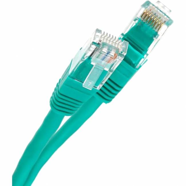 Патчкорд литой "Telecom" UTP кат.5е 1,5м зеленый VCOM NA102-G-1.5M — для бизнеса и офиса