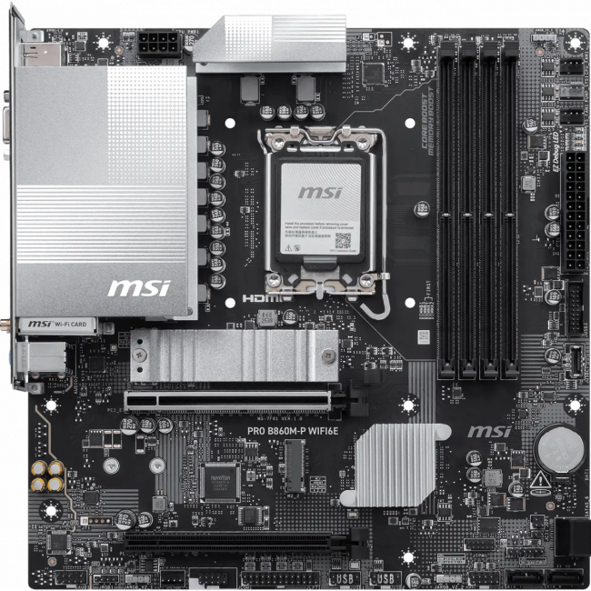 Материнская плата MSI PRO B860M-P WIFI6E — для бизнеса и офиса Материнская плата MSI PRO B860M-P WIFI6E — для бизнеса и офиса