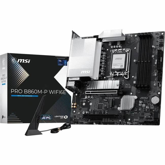 Материнская плата MSI PRO B860M-P WIFI6E — для бизнеса и офиса Материнская плата MSI PRO B860M-P WIFI6E — для бизнеса и офиса