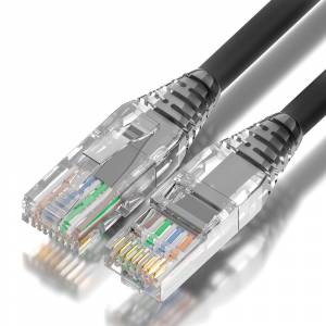 GCR Патч-корд 0.3m  LSZH UTP кат.5e, черный, коннектор ABS, 24 AWG, ethernet high speed 1 Гбит/с, RJ45, T568B, GCR-52929 Greenconnect RJ45(m) - RJ45(m) Cat. 5e UTP 0.3м черный