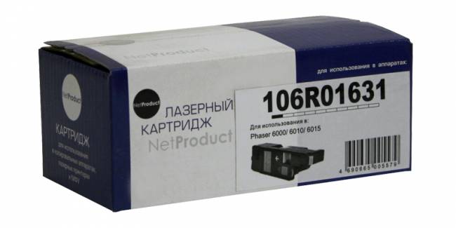 Тонер-картридж NetProduct (N-106R01631) для Xerox Phaser 6000/6010/WC6015, C, 1K — для бизнеса и офиса Тонер-картридж NetProduct (N-106R01631) для Xerox Phaser 6000/6010/WC6015, C, 1K — для бизнеса и офиса