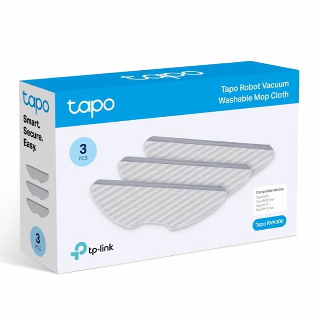Многоразовая тряпка для роботов-пылесосов Tapo RV30 Plus, Tapo RV30, Tapo RV10 Plus и Tapo RV10 TP-Link Tapo RVA300 — для бизнеса и офиса Многоразовая тряпка для роботов-пылесосов Tapo RV30 Plus, Tapo RV30, Tapo RV10 Plus и Tapo RV10 TP-Link Tapo RVA300 — для бизнеса и офиса