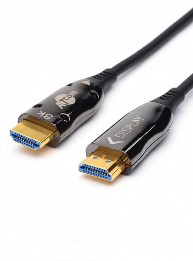 Кабель HDMI 15 м (HIGH speed, Metal gold, Optical) 8K VER 2.1 ATcom HDMI (m) - HDMI (m) 15 м — для бизнеса и офиса Кабель HDMI 15 м (HIGH speed, Metal gold, Optical) 8K VER 2.1 ATcom HDMI (m) - HDMI (m) 15 м — для бизнеса и офиса