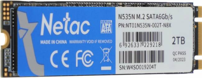 Накопитель SSD Netac NT01N535N-002T-N8X — для бизнеса и офиса Накопитель SSD Netac NT01N535N-002T-N8X — для бизнеса и офиса