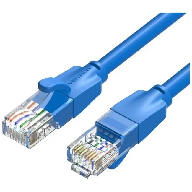 Патч-корд Vention прямой UTP cat.6, RJ45 - 5м. Синий Vention IBELJ — для бизнеса и офиса Патч-корд Vention прямой UTP cat.6, RJ45 - 5м. Синий Vention IBELJ — для бизнеса и офиса