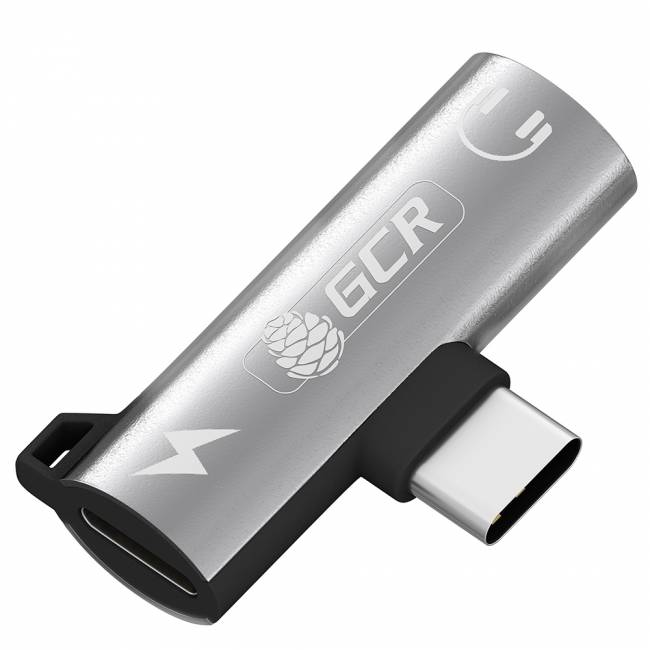 GCR Переходник USB Type C > 3.5mm mini jack + TypeC с отверстием для шнура, серебряный, GCR-53493 Переходник Greenconnect USB Type C/3.5mm mini jack/Type C (GCR-53395) — для бизнеса и офиса GCR Переходник USB Type C > 3.5mm mini jack + TypeC с отверстием для шнура, серебряный, GCR-53493 Переходник Greenconnect USB Type C/3.5mm mini jack/Type C (GCR-53395) — для бизнеса и офиса