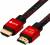 GCR Кабель 0.3m HDMI версия 2.0, HDR 4:2:2, Ultra HD, 4K 60 fps 60Hz/5K*30Hz, 3D, AUDIO, 18.0 Гбит/с, 28/28 AWG, OD7.8mm, тройной экран, BICOLOR нейлон, AL корпус красный, GCR-52289 Greenconnect HDMI (m) - HDMI (m) 0.3м — для бизнеса и офиса