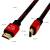 GCR Кабель 0.3m HDMI версия 2.0, HDR 4:2:2, Ultra HD, 4K 60 fps 60Hz/5K*30Hz, 3D, AUDIO, 18.0 Гбит/с, 28/28 AWG, OD7.8mm, тройной экран, BICOLOR нейлон, AL корпус красный, GCR-52289 Greenconnect HDMI (m) - HDMI (m) 0.3м — для бизнеса и офиса