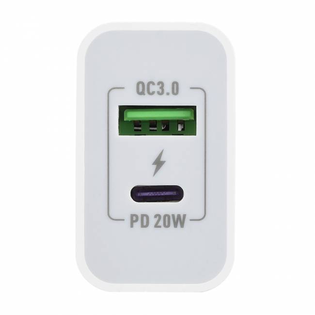 Сетевое З/У Сетевое З/У GoPower GPQC08 1USB+1Type-C 20W QC3.0 белый — для бизнеса и офиса Сетевое З/У Сетевое З/У GoPower GPQC08 1USB+1Type-C 20W QC3.0 белый — для бизнеса и офиса