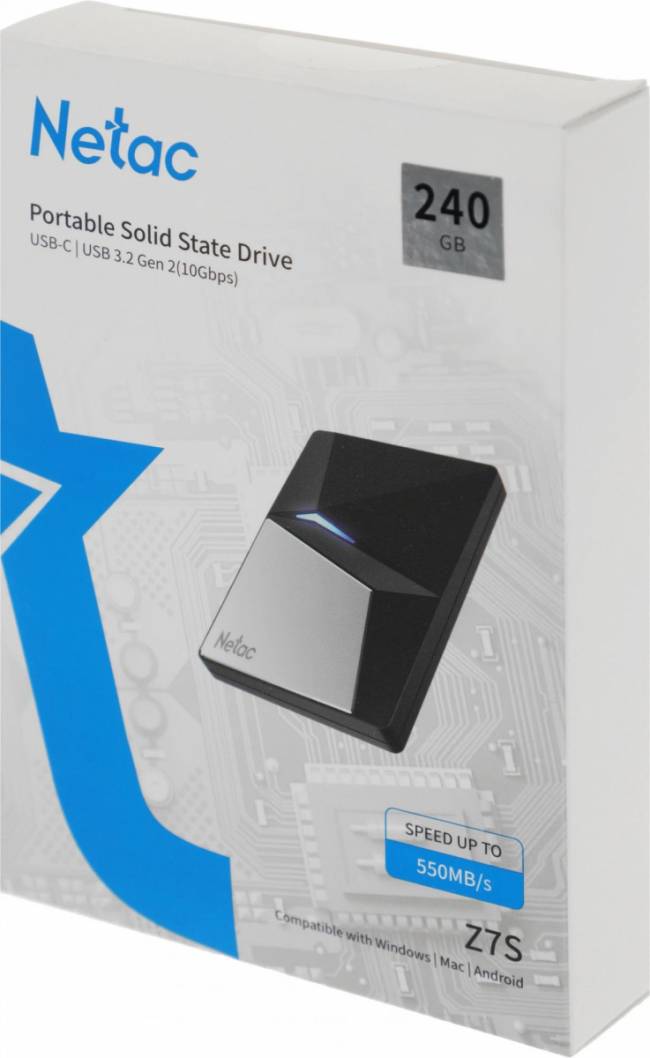 Накопитель SSD Netac NT01Z7S-240G-32BK — для бизнеса и офиса Накопитель SSD Netac NT01Z7S-240G-32BK — для бизнеса и офиса