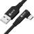 GCR Кабель PREMIUM 0.7m TypeC угловой, черный, AL case черный, 28/24 AWG Кабель Greenconnect 0.7 м (GCR-53435) — для бизнеса и офиса