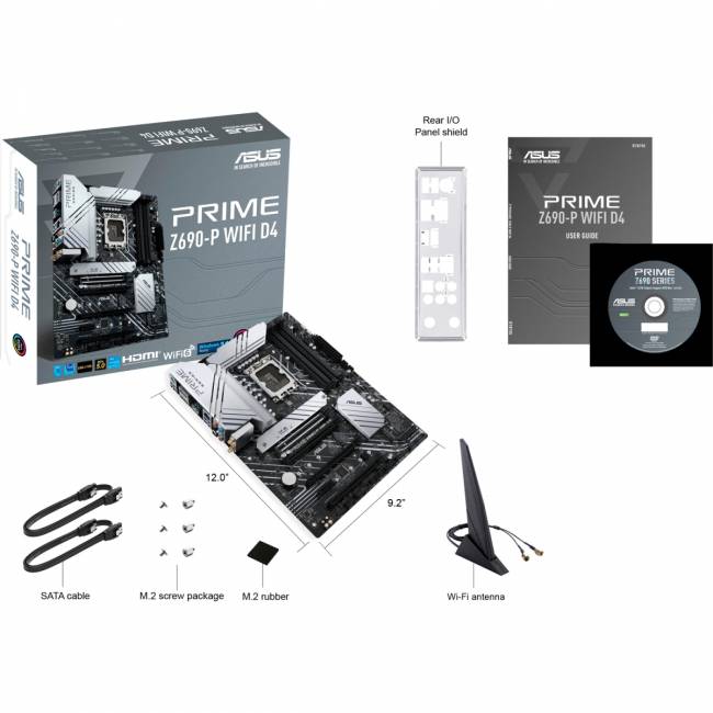 Материнская плата ASUS PRIME Z690-P WIFI D4 (90MB18N0-M0EAY0) — для бизнеса и офиса Материнская плата ASUS PRIME Z690-P WIFI D4 (90MB18N0-M0EAY0) — для бизнеса и офиса