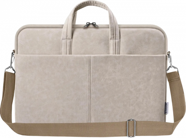 Defender Сумка для ноутбука Solid 15.6" PU кожа, бежевый, карман Defender Solid 15.6 — для бизнеса и офиса