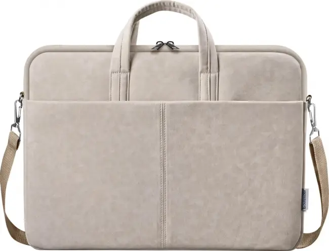 Defender Сумка для ноутбука Solid 15.6" PU кожа, бежевый, карман Defender Solid 15.6 — для бизнеса и офиса