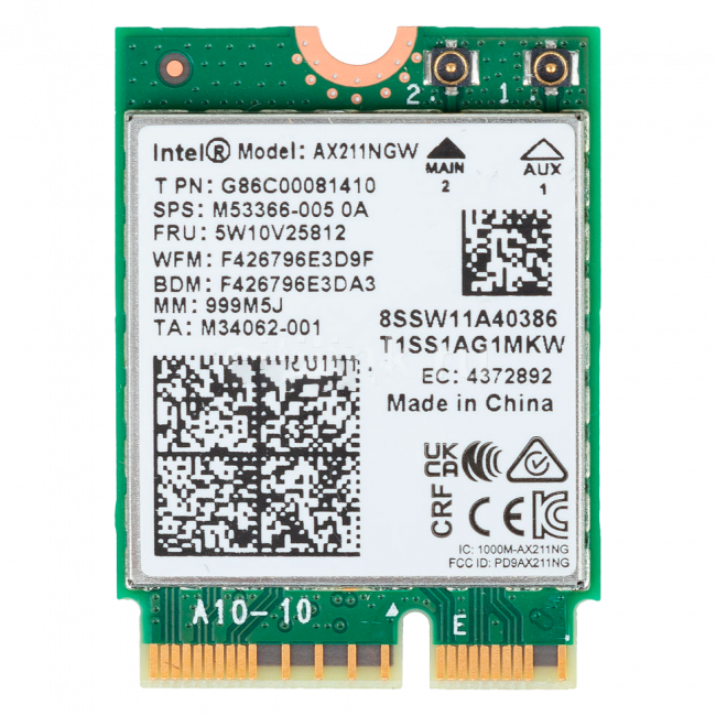 Плата сетевого контроллера Intel AX211.NGWG.NV — для бизнеса и офиса