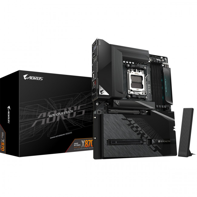 Материнская плата Gigabyte X870 AORUS STEALTH — для бизнеса и офиса