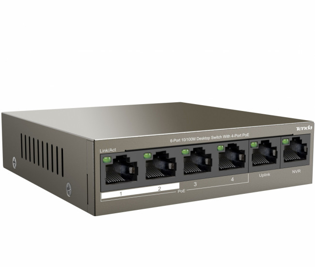 Коммутатор Tenda TEF1106P-4-63W — для бизнеса и офиса