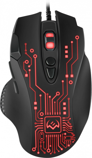 Игровая мышь SVEN RX-G715 (7+1кл., бесш. кл., 1200-3200 DPI, SoftTouch, подсветка, игров. упак) Sven RX-G715