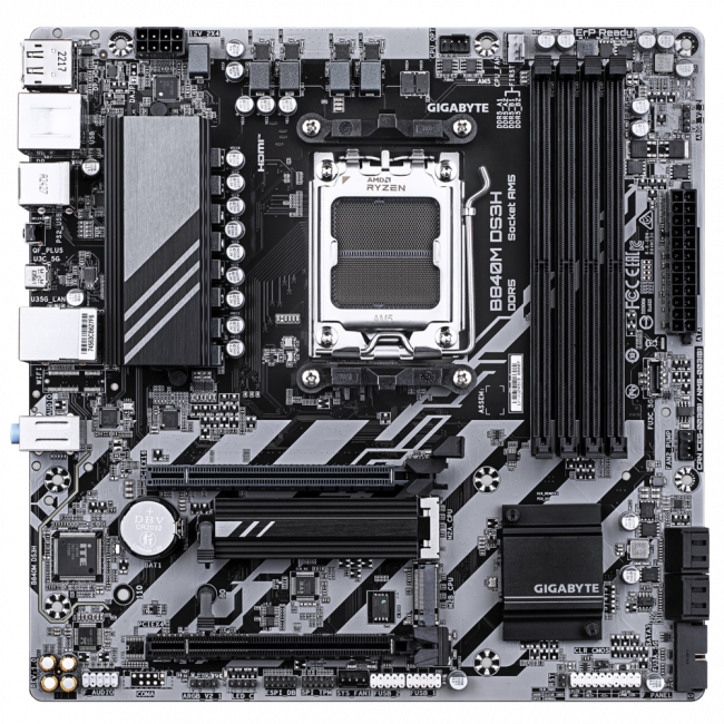 Материнская плата GIGABYTE B840M DS3H — для бизнеса и офиса Материнская плата GIGABYTE B840M DS3H — для бизнеса и офиса