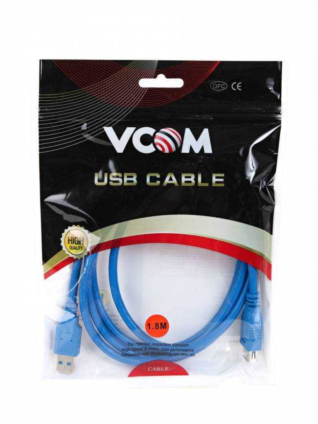 Кабель удлинительный USB3.0 Am-Af 1,8m VCOM (VUS7065-1.8M) VCOM USB 3.2 Type-AM - USB 2.0 Type-AF 1.8м — для бизнеса и офиса Кабель удлинительный USB3.0 Am-Af 1,8m VCOM (VUS7065-1.8M) VCOM USB 3.2 Type-AM - USB 2.0 Type-AF 1.8м — для бизнеса и офиса