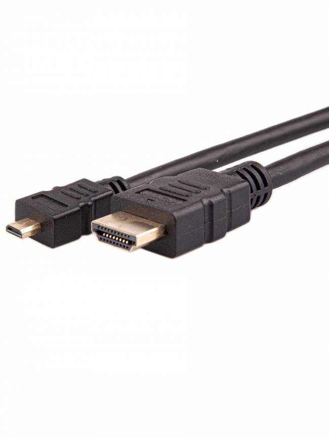 Кабель HDMI-19M --- MicroHDMI-19M ver 2.0+3D/Ethernet,1m Telecom <TCG206-1M> Telecom HDMI (m) - micro-HDMI (m) 1м — для бизнеса и офиса