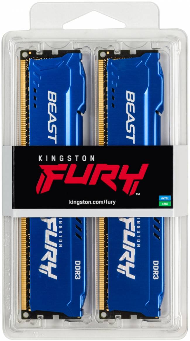 Память оперативная Kingston FURY Beast Blue KF316C10BK2/8 — для бизнеса и офиса Память оперативная Kingston FURY Beast Blue KF316C10BK2/8 — для бизнеса и офиса