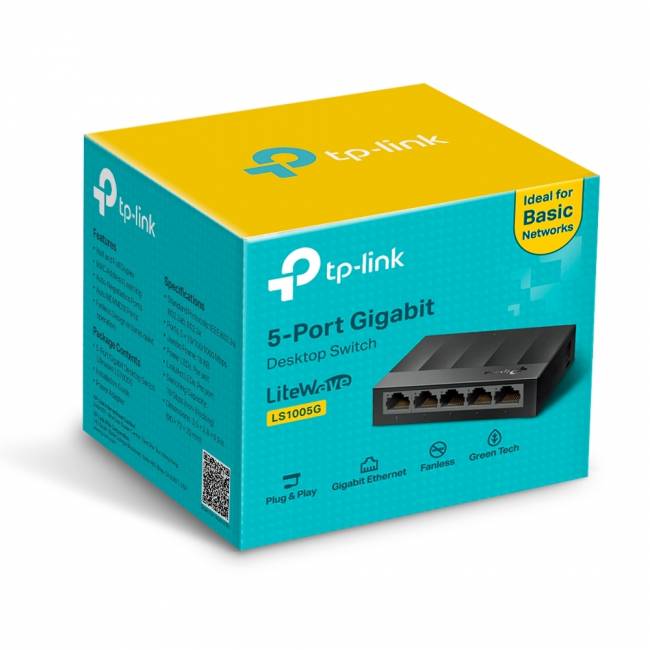 Коммутатор TP-Link LS1005G — для бизнеса и офиса Коммутатор TP-Link LS1005G — для бизнеса и офиса