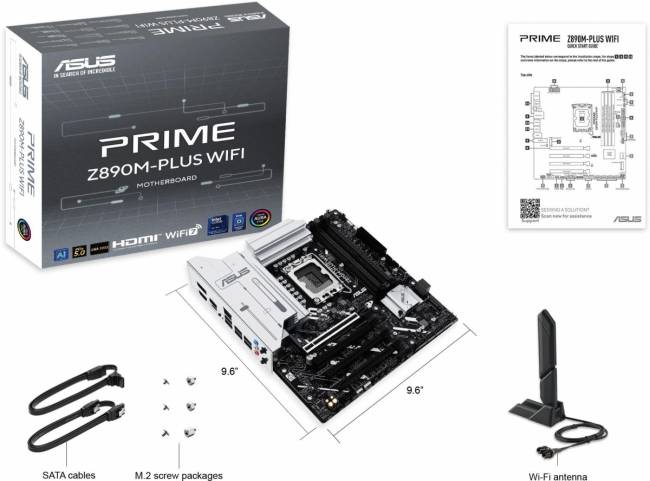 Материнская плата ASUS PRIME Z890M-PLUS WIFI — для бизнеса и офиса Материнская плата ASUS PRIME Z890M-PLUS WIFI — для бизнеса и офиса