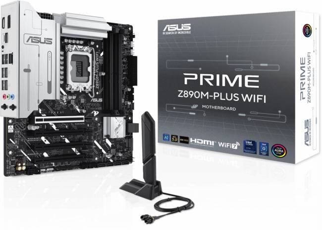 Материнская плата ASUS PRIME Z890M-PLUS WIFI — для бизнеса и офиса Материнская плата ASUS PRIME Z890M-PLUS WIFI — для бизнеса и офиса