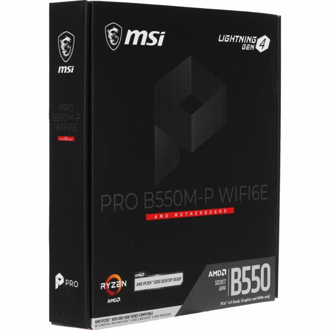 Материнская плата MSI PRO B550M-P WIFI6E — для бизнеса и офиса Материнская плата MSI PRO B550M-P WIFI6E — для бизнеса и офиса