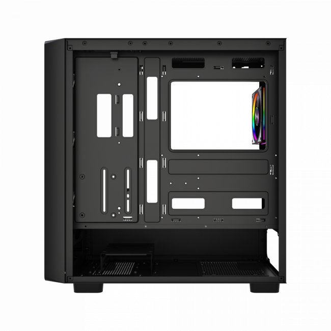 Корпус без блока питания HSPD F760-TGBK-ARGB — для бизнеса и офиса
