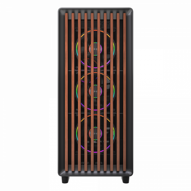 Корпус без блока питания HSPD F760-TGBK-ARGB — для бизнеса и офиса