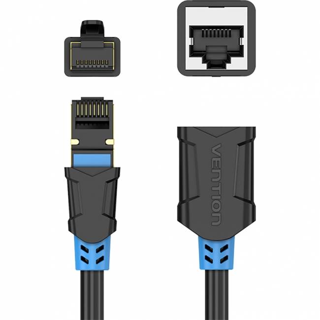 Патч-корд удлинитель Vention прямой SSTP cat.6, RJ45 - 2м. Черный Vention IBLBH — для бизнеса и офиса Патч-корд удлинитель Vention прямой SSTP cat.6, RJ45 - 2м. Черный Vention IBLBH — для бизнеса и офиса