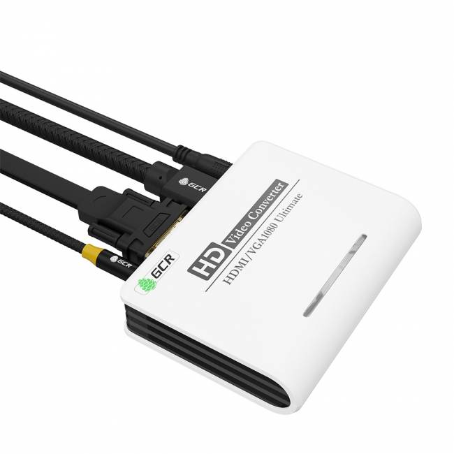 GCR Видео конвертер HDMI -> VGA + jack 3.5 mm, 1080P 60Hz, GL-v136 Конвертер Greenconnect HDMI/VGA/jack 3.5 mm (GCR-53395) — для бизнеса и офиса
