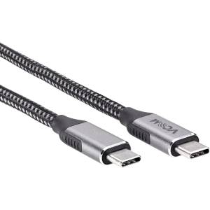 Кабель USB3.2 Gen2X2, CM->CM, 20Gbs, 100WT, 4KX60Hz, All shell, 1.8m  VCOM <CU420M-1.8M> Кабель VCOM USB 3.1 Type-C M/USB 3.1 Type-C M (CU420M-1.8M)