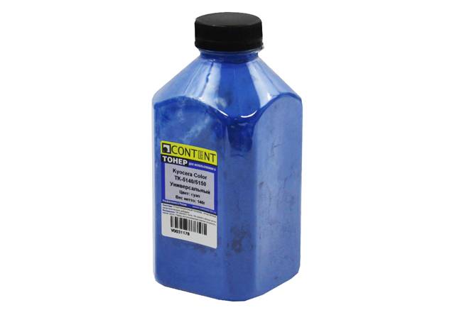 Тонер Content Универсальный для Kyocera Color TK-5140/5150, C, 140 г, банка — для бизнеса и офиса Тонер Content Универсальный для Kyocera Color TK-5140/5150, C, 140 г, банка — для бизнеса и офиса