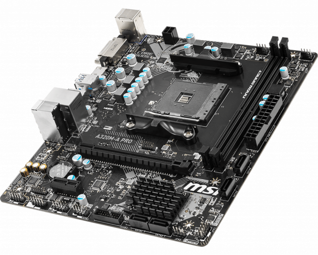 Материнская плата MSI A320M-A PRO — для бизнеса и офиса Материнская плата MSI A320M-A PRO — для бизнеса и офиса