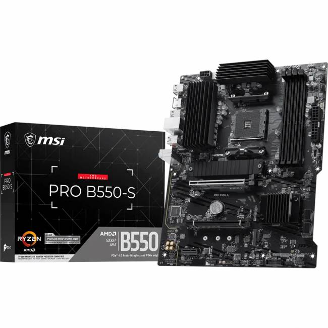 Материнская плата MSI PRO B550-S — для бизнеса и офиса Материнская плата MSI PRO B550-S — для бизнеса и офиса