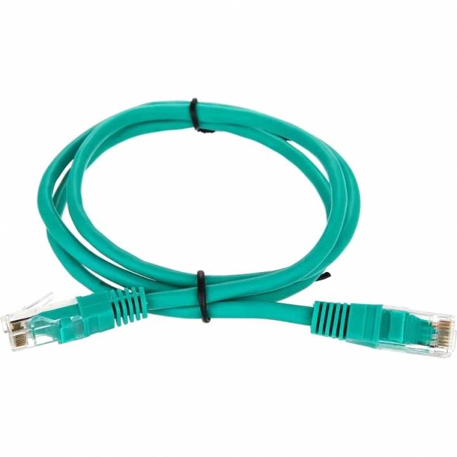 Патчкорд литой "Telecom" UTP кат.5е 1,0м зеленый VCOM NA102-G-1M — для бизнеса и офиса