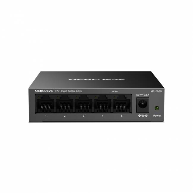 Коммутатор Mercusys MS105GS — для бизнеса и офиса Коммутатор Mercusys MS105GS — для бизнеса и офиса