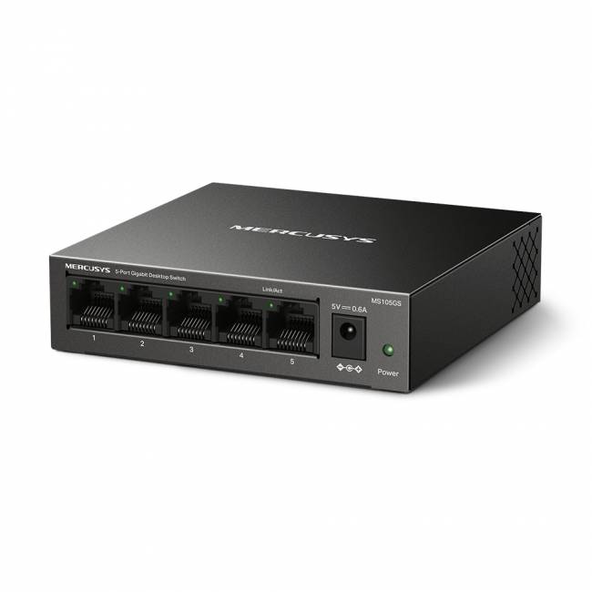 Коммутатор Mercusys MS105GS — для бизнеса и офиса Коммутатор Mercusys MS105GS — для бизнеса и офиса