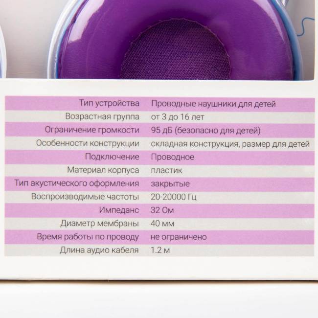 Наушники детские Hiper LUCKY Purple, фиолетовые-синие (HTW-VTX6) Hiper HTW-VTX6 — для бизнеса и офиса Наушники детские Hiper LUCKY Purple, фиолетовые-синие (HTW-VTX6) Hiper HTW-VTX6 — для бизнеса и офиса